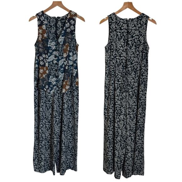 Vintage Pants - Vintage Jamie Brooke Floral Cottagecore Button Up‎ Vest Jumpsuit Women’s Medium
